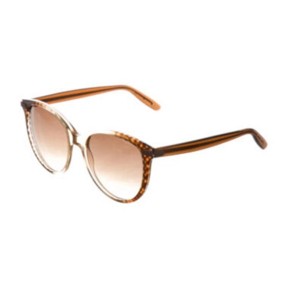 Bottega Veneta Round Sunglasses Brown Tortoise Gradient Case Glasses HOST PICK - Picture 4 of 10